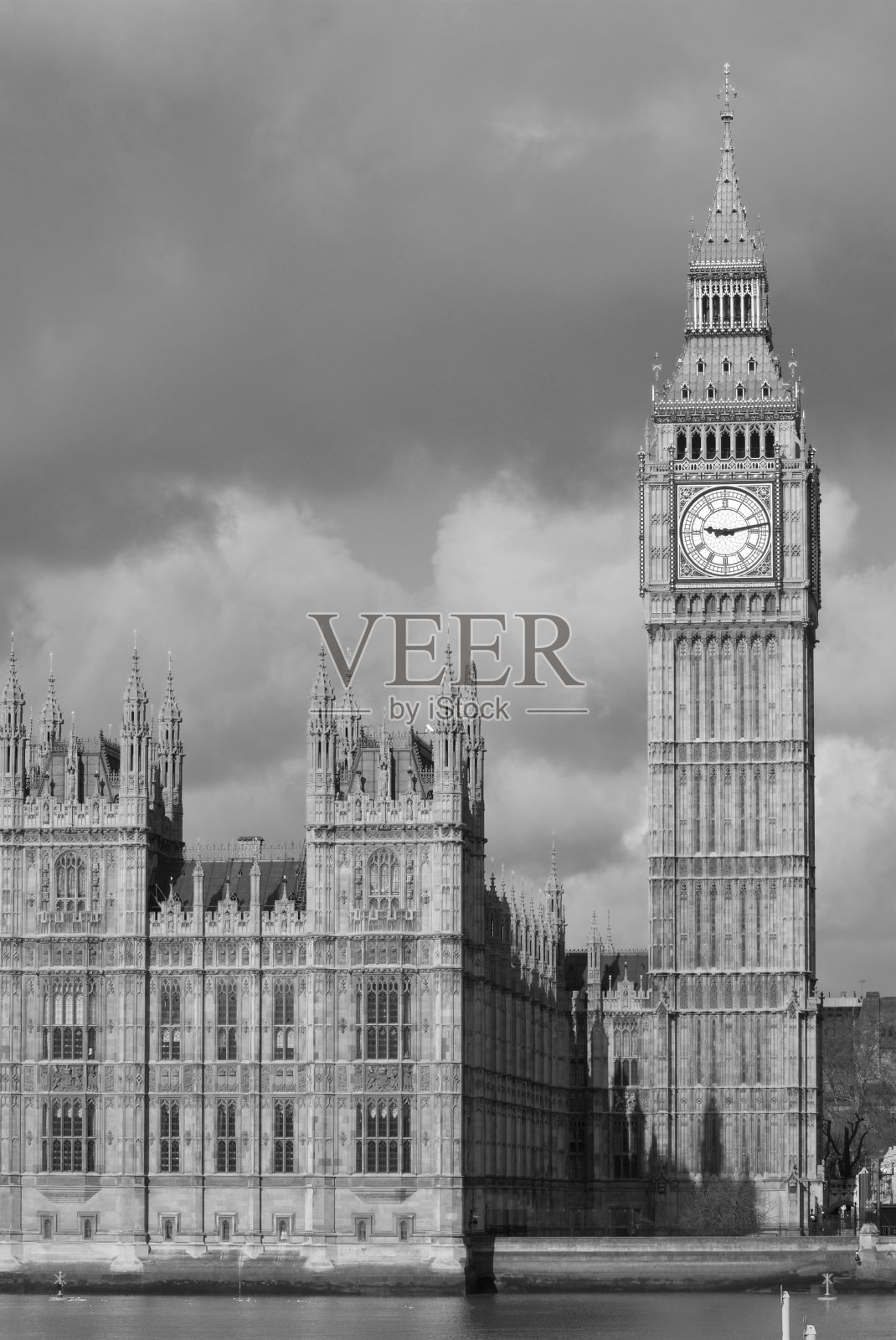 大本钟(伦敦),黑白,拷贝空间照片摄影图片