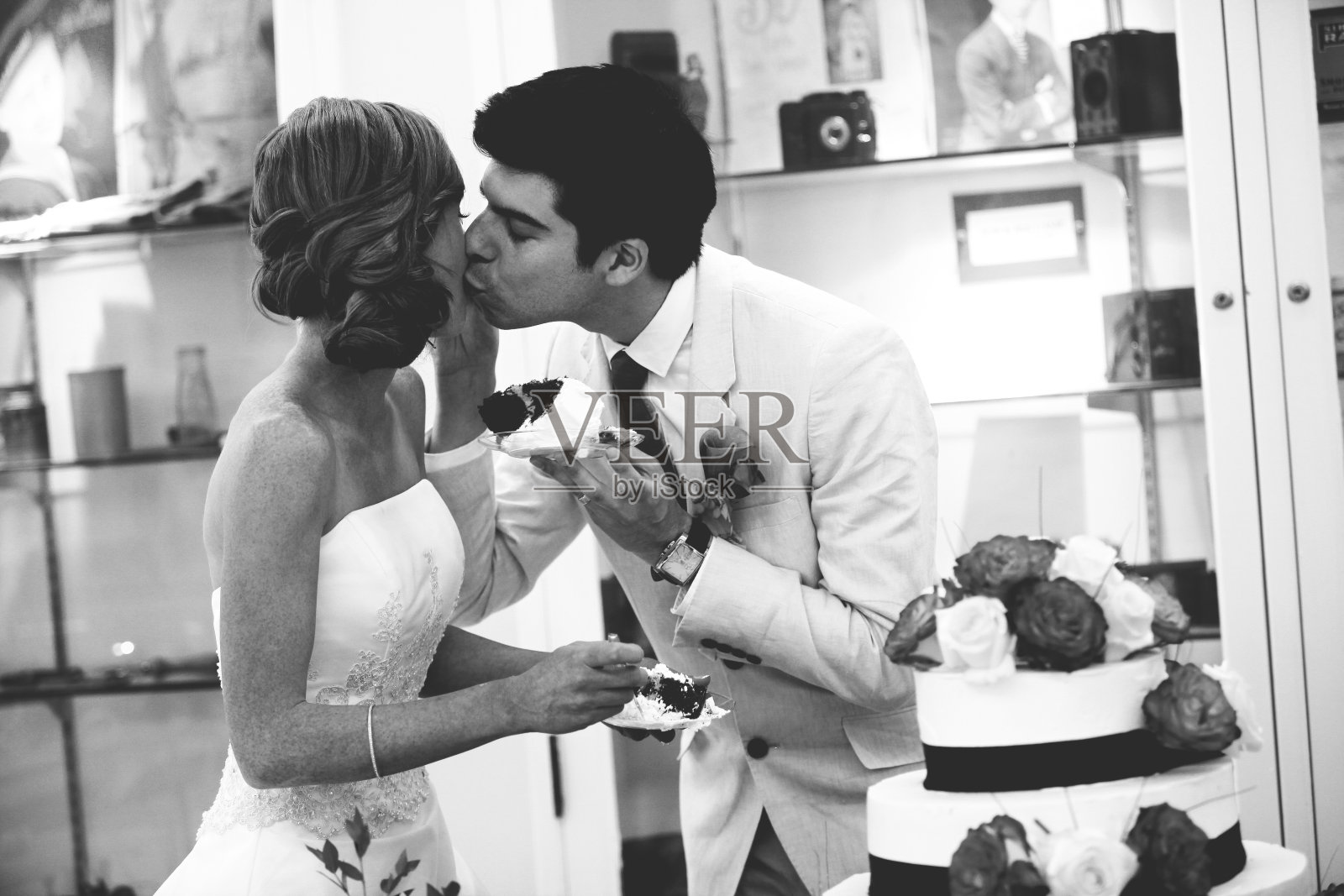 黑白婚礼照片摄影图片