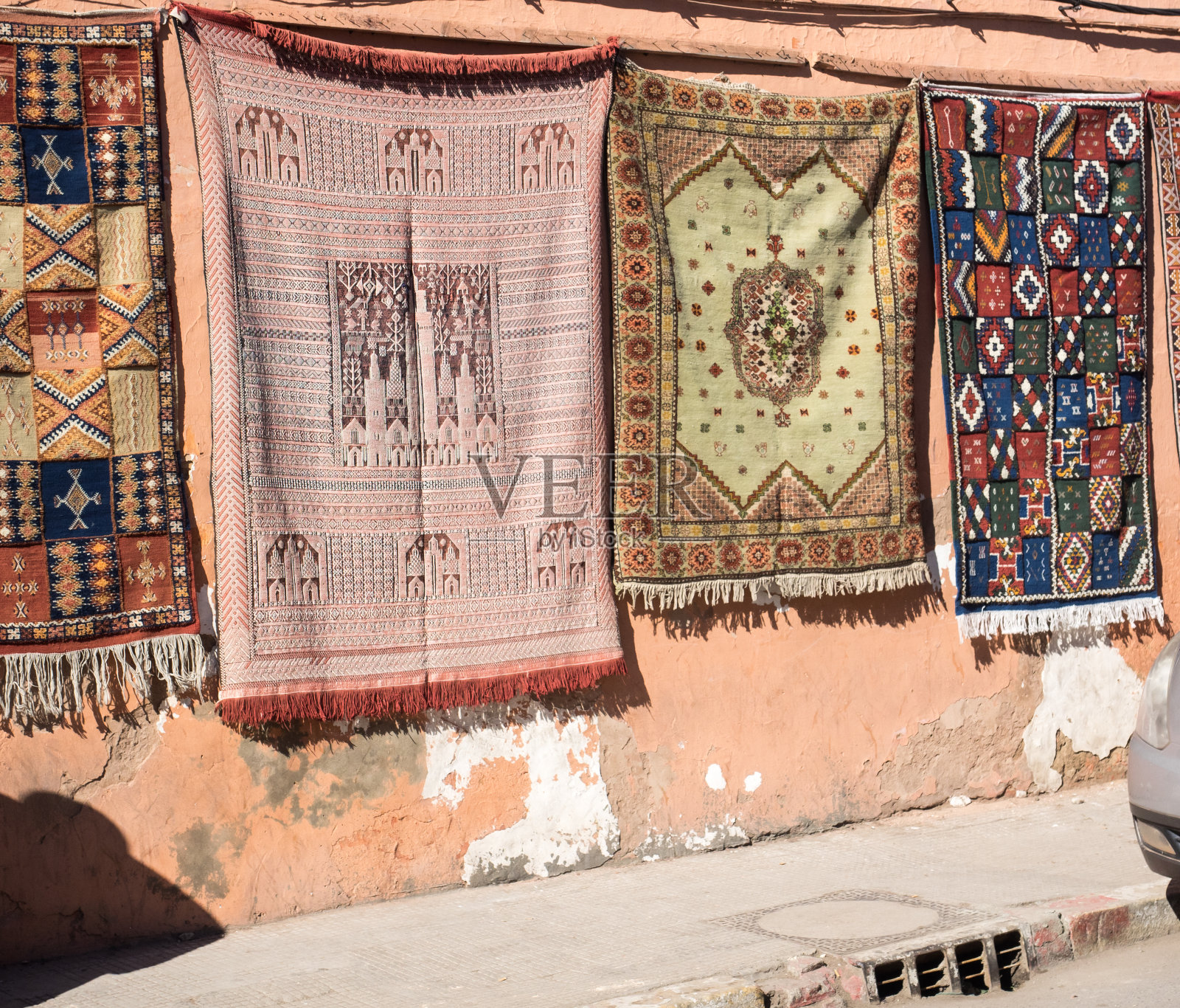 马拉喀什地毯照片摄影图片