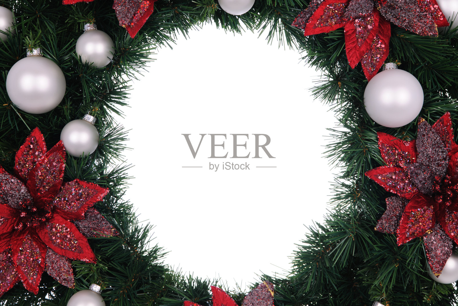 圣诞花环照片摄影图片