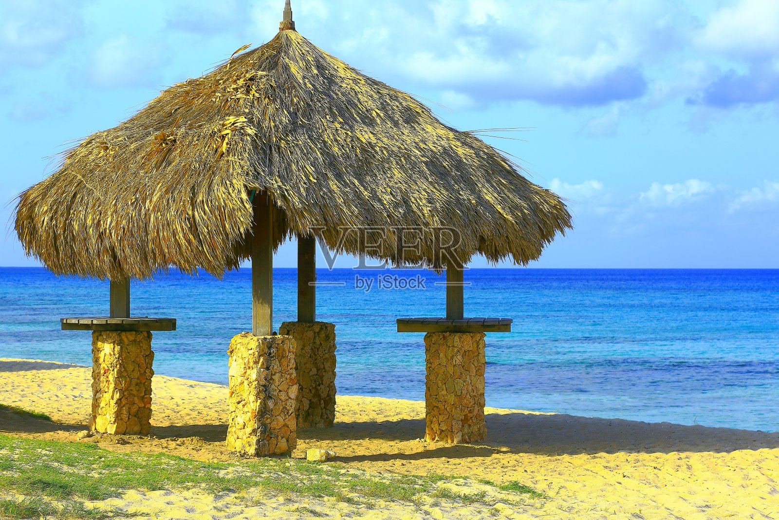 帕拉帕-白沙棕榈滩-阿鲁巴,加勒比海照片摄影图片