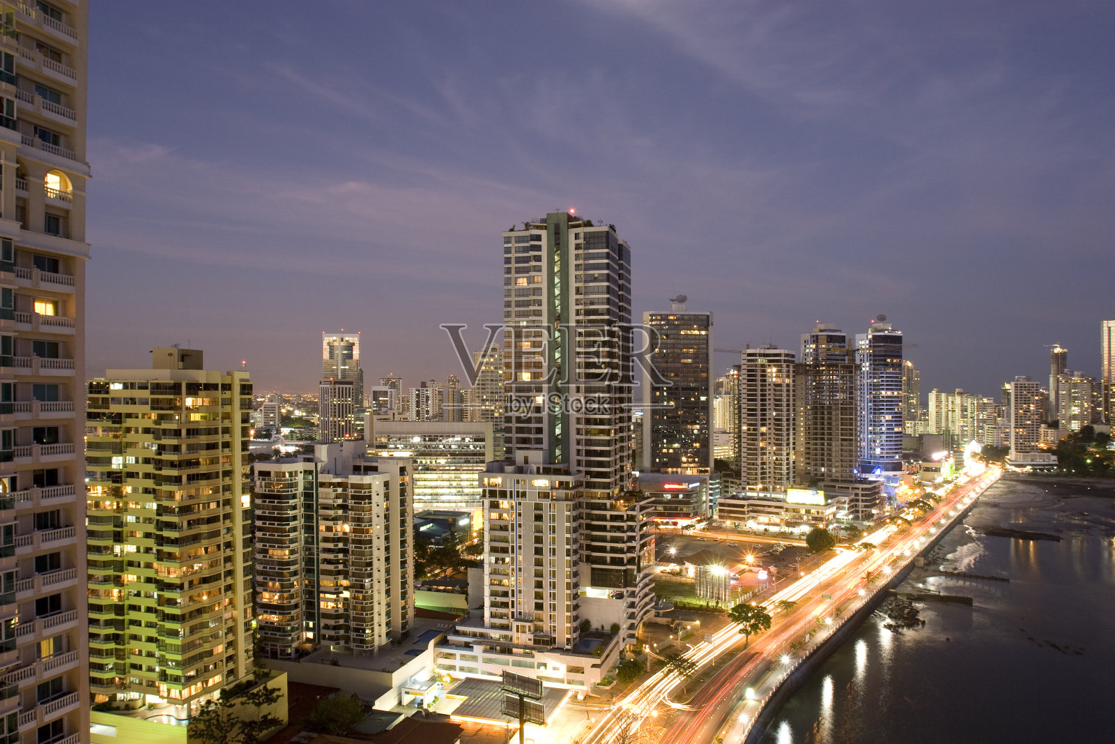 巴拿马城黄昏照片摄影图片