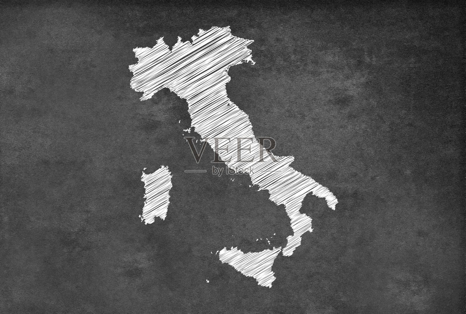 黑板上的数字意大利地图照片摄影图片