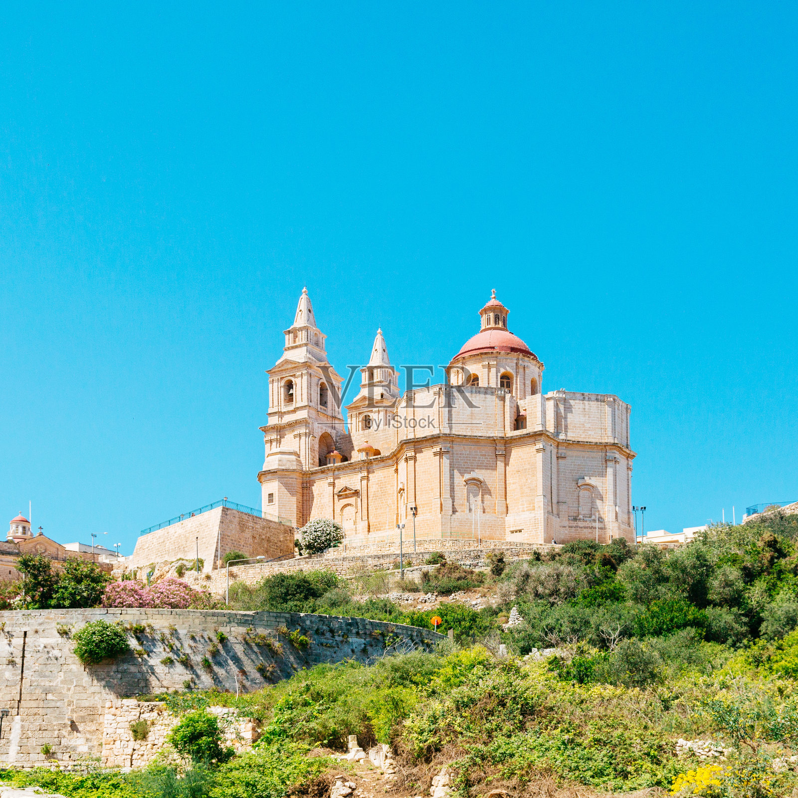 马耳他的圣保罗教堂照片摄影图片