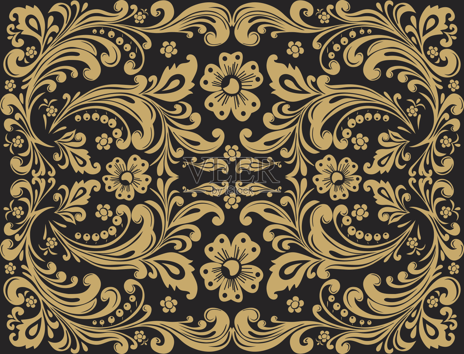 华丽装饰插画图片素材