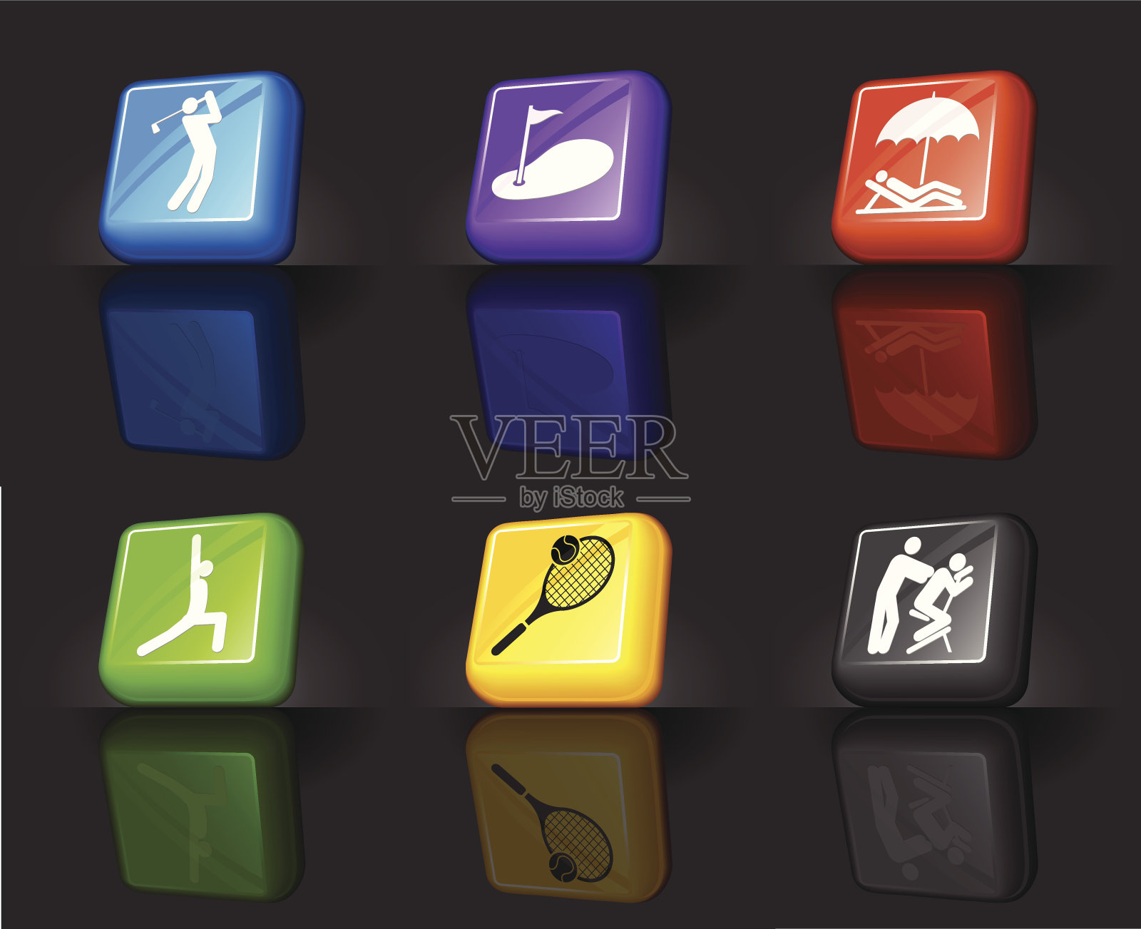 休息和放松互联网版税免费矢量图标集图标素材