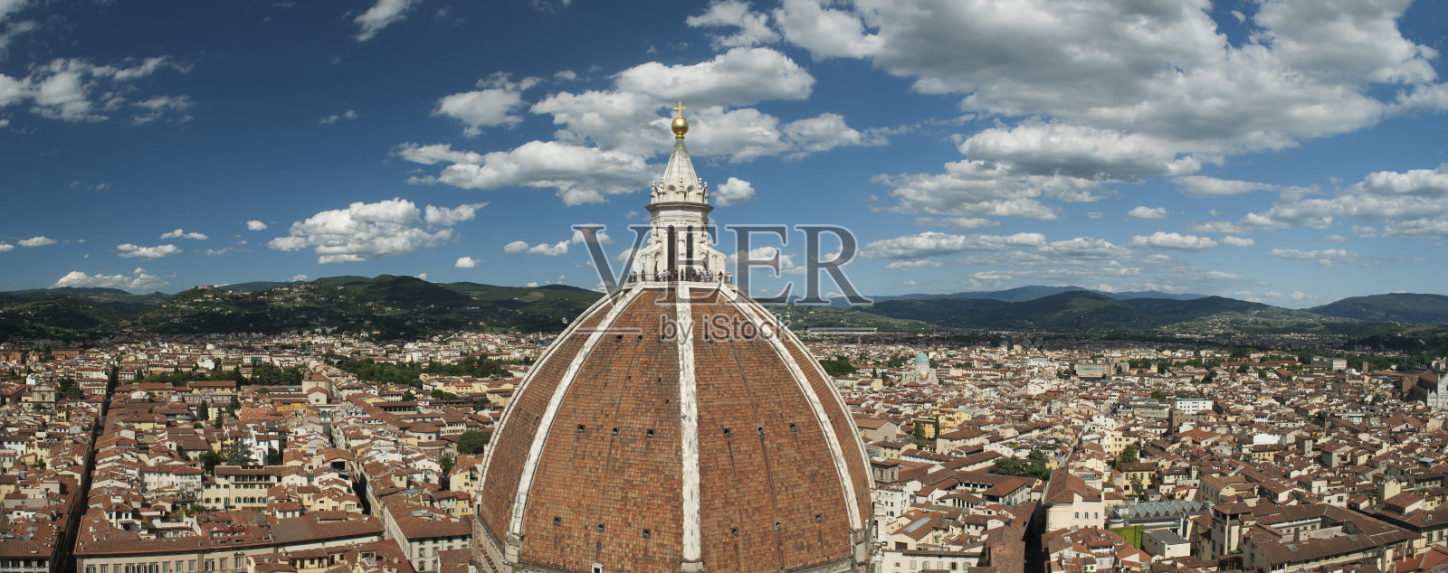 佛罗伦萨的全景与圆顶照片摄影图片