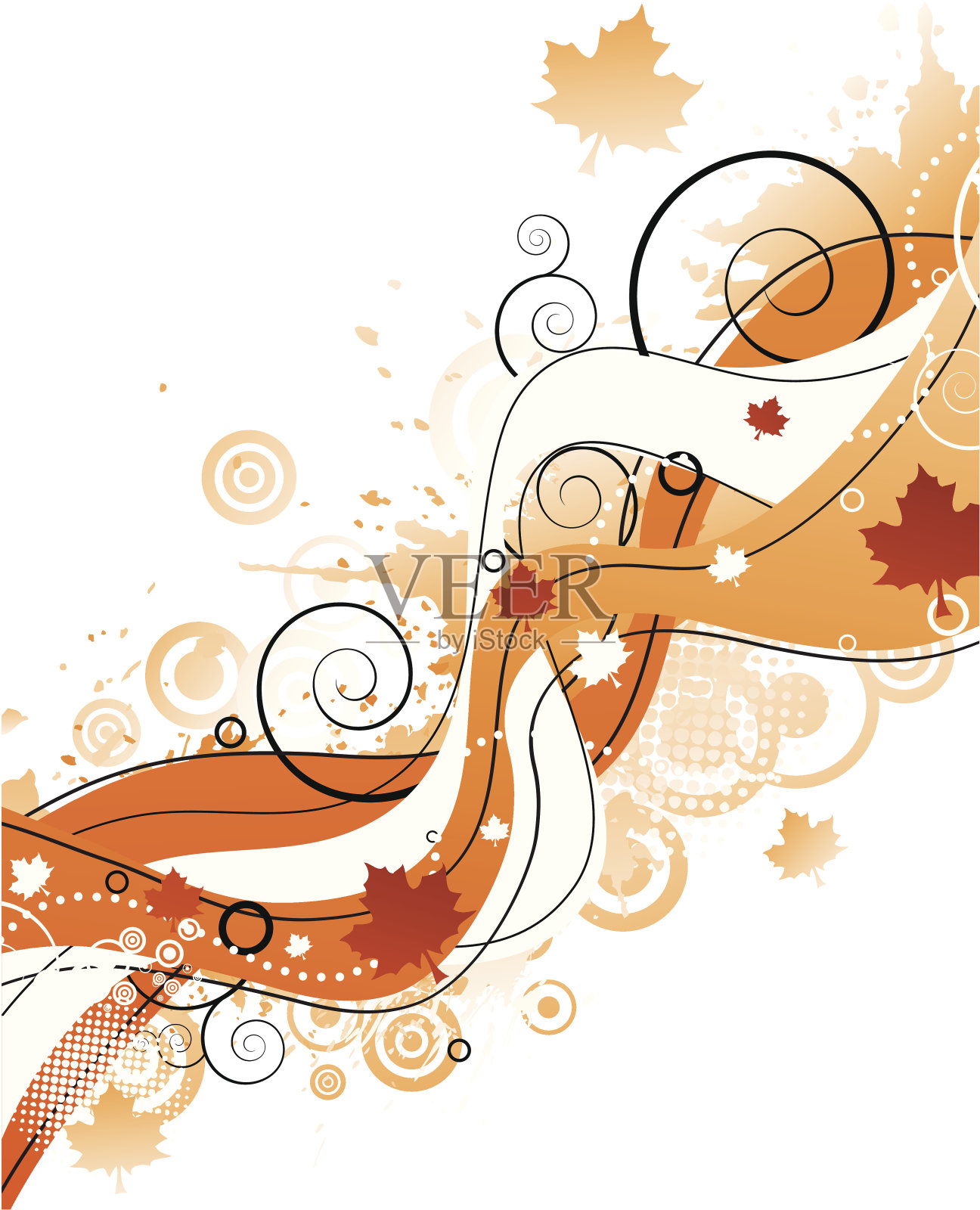 秋天背景插画图片素材