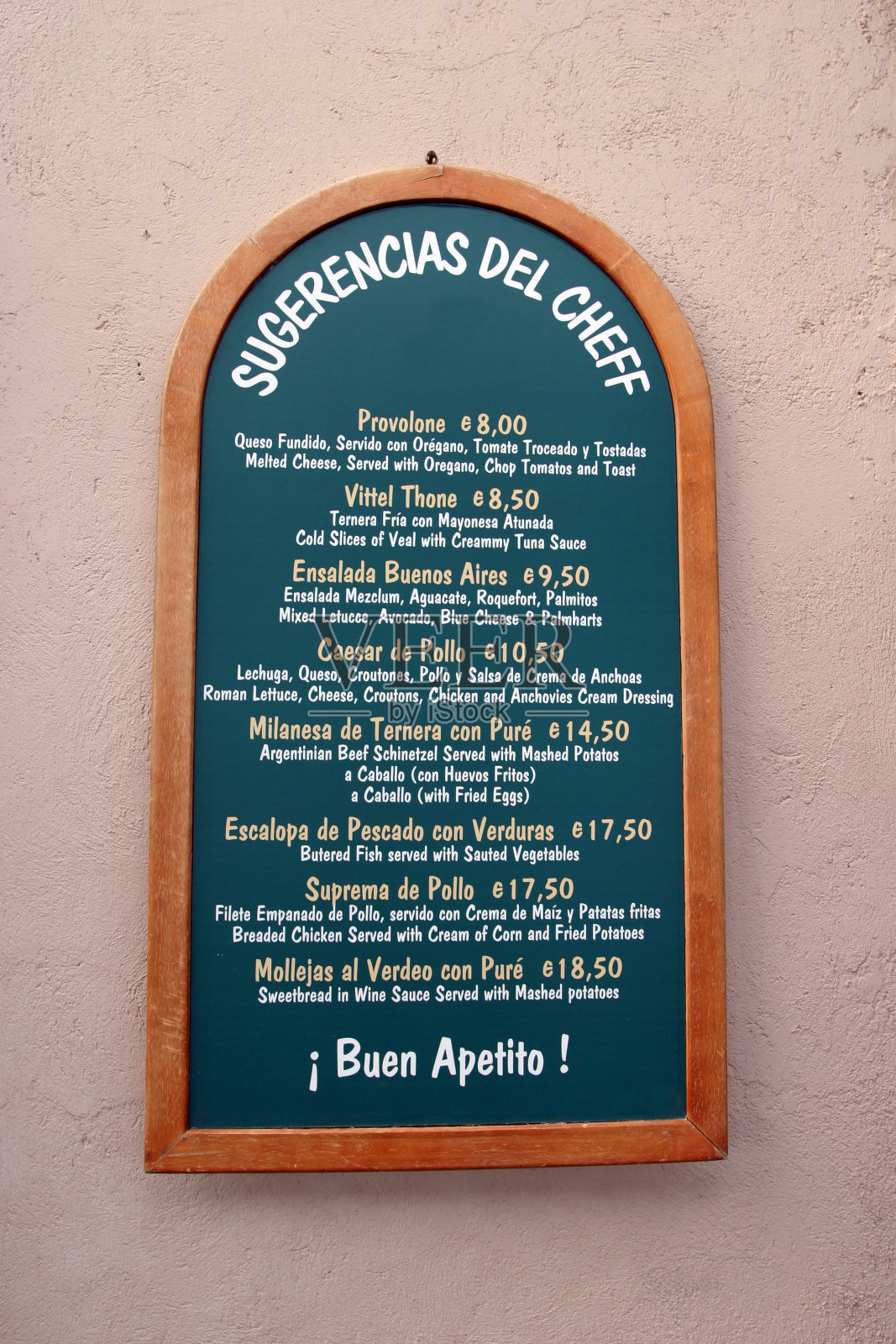 西班牙和英国餐厅菜单,咖啡馆巴塞罗那照片摄影图片