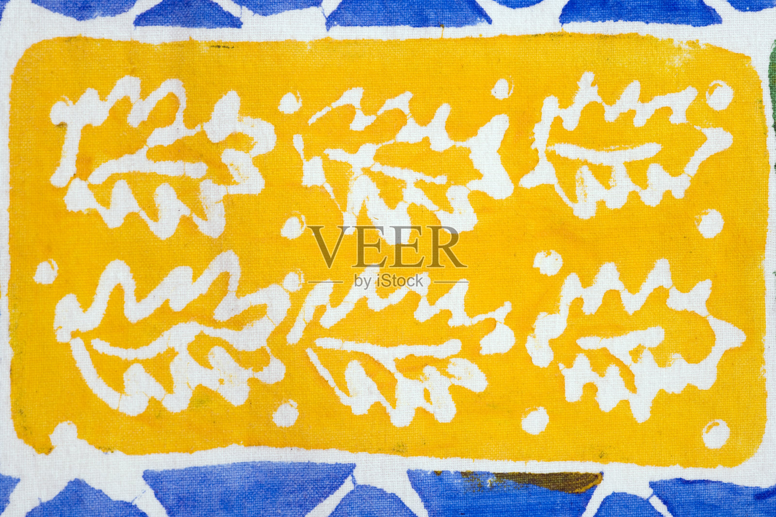 色彩丰富的织物细节画在画布-叶子照片摄影图片