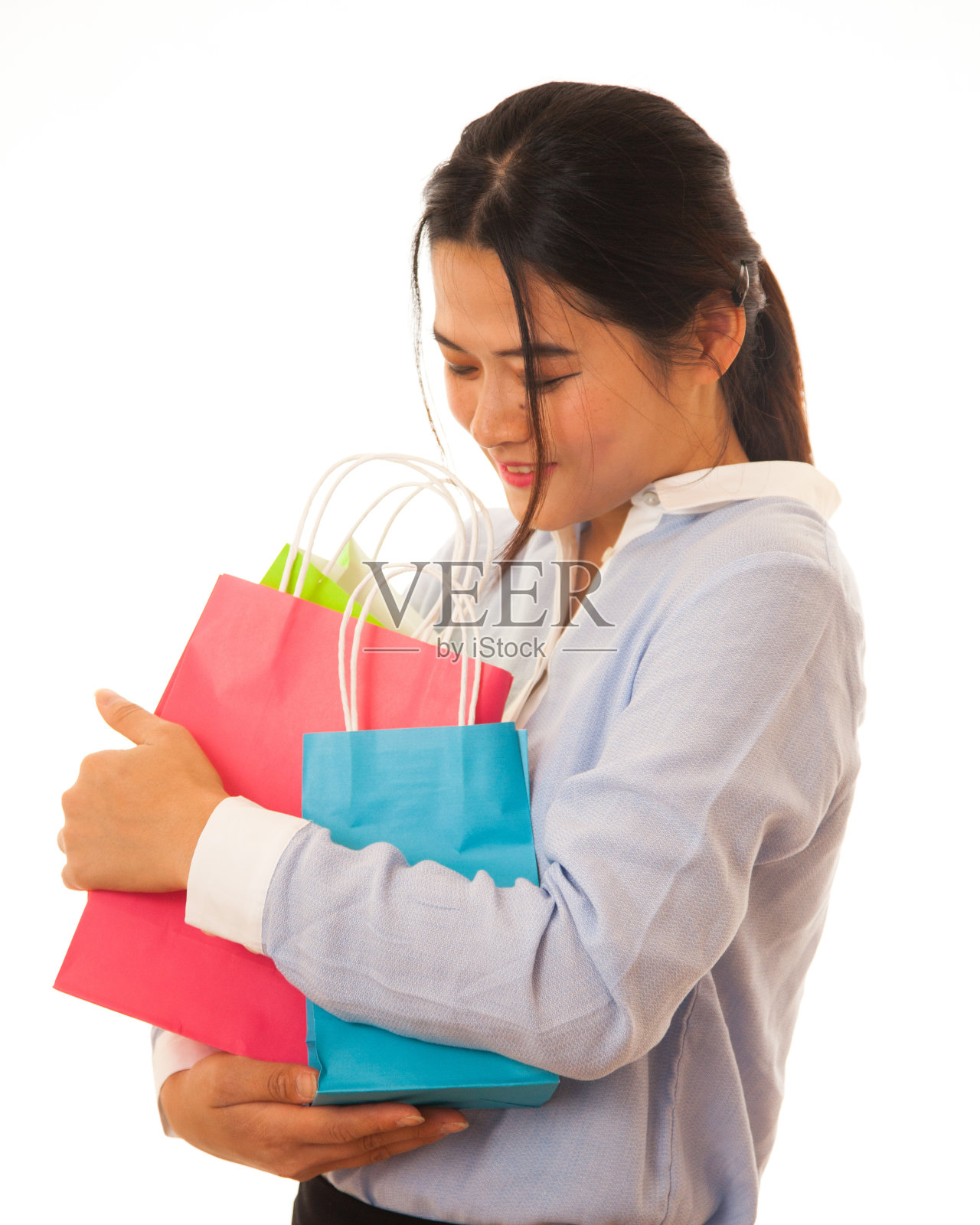 快乐购物者照片摄影图片