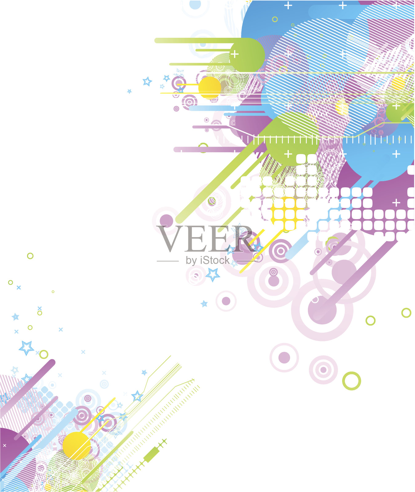 抽象色彩缤纷的形状插画图片素材