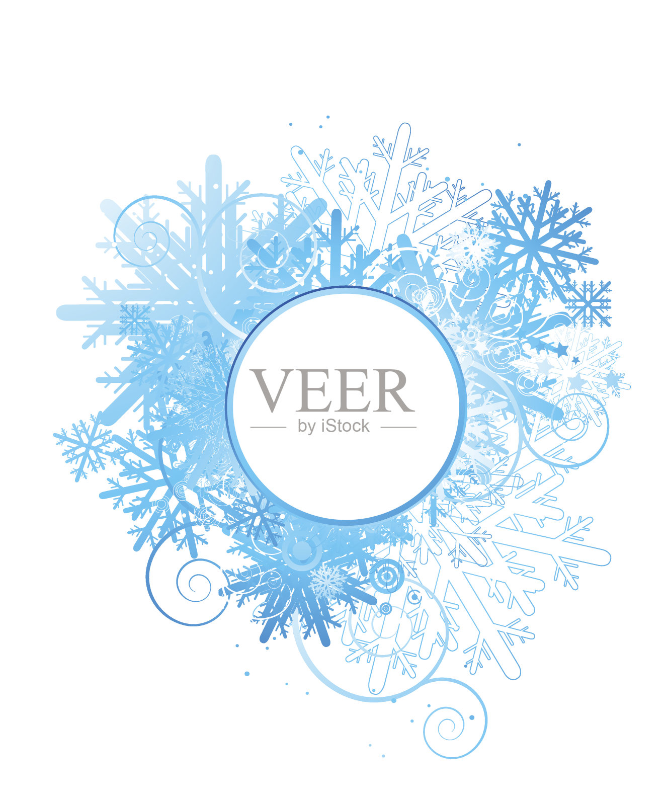 蓝色圣诞垂直背景插画图片素材