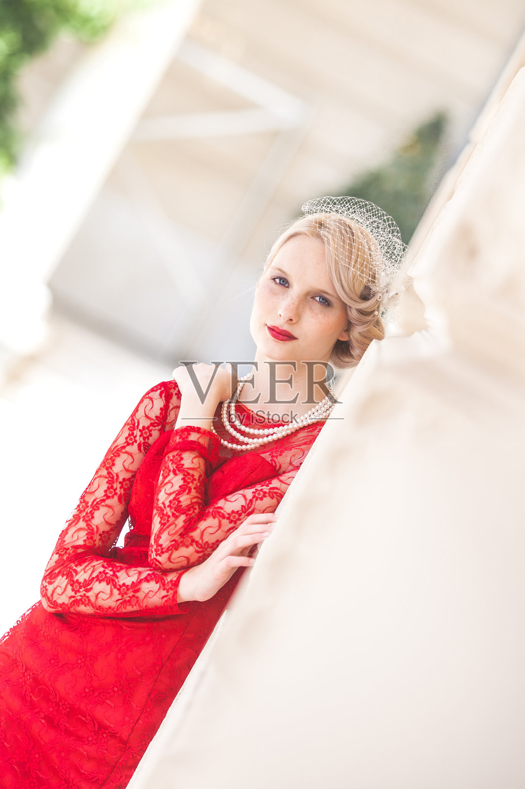 年轻美丽的新娘肖像照片摄影图片