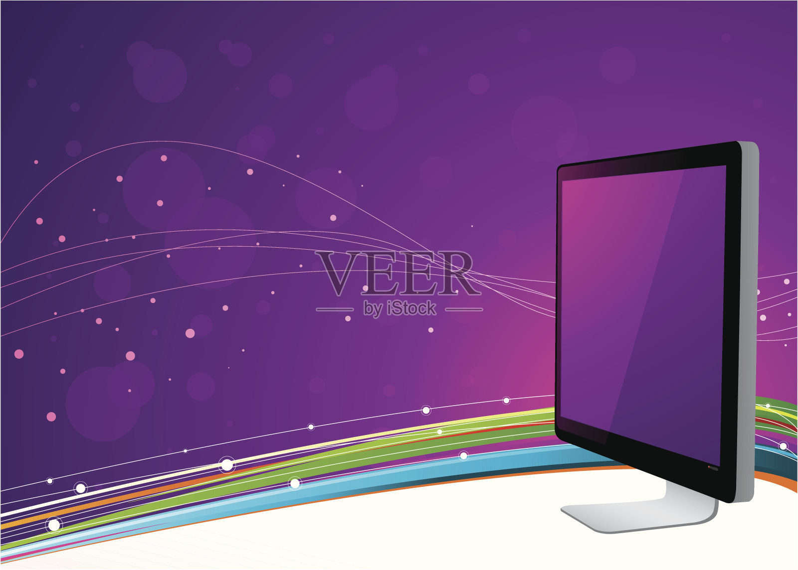 现代计算机背景插画图片素材