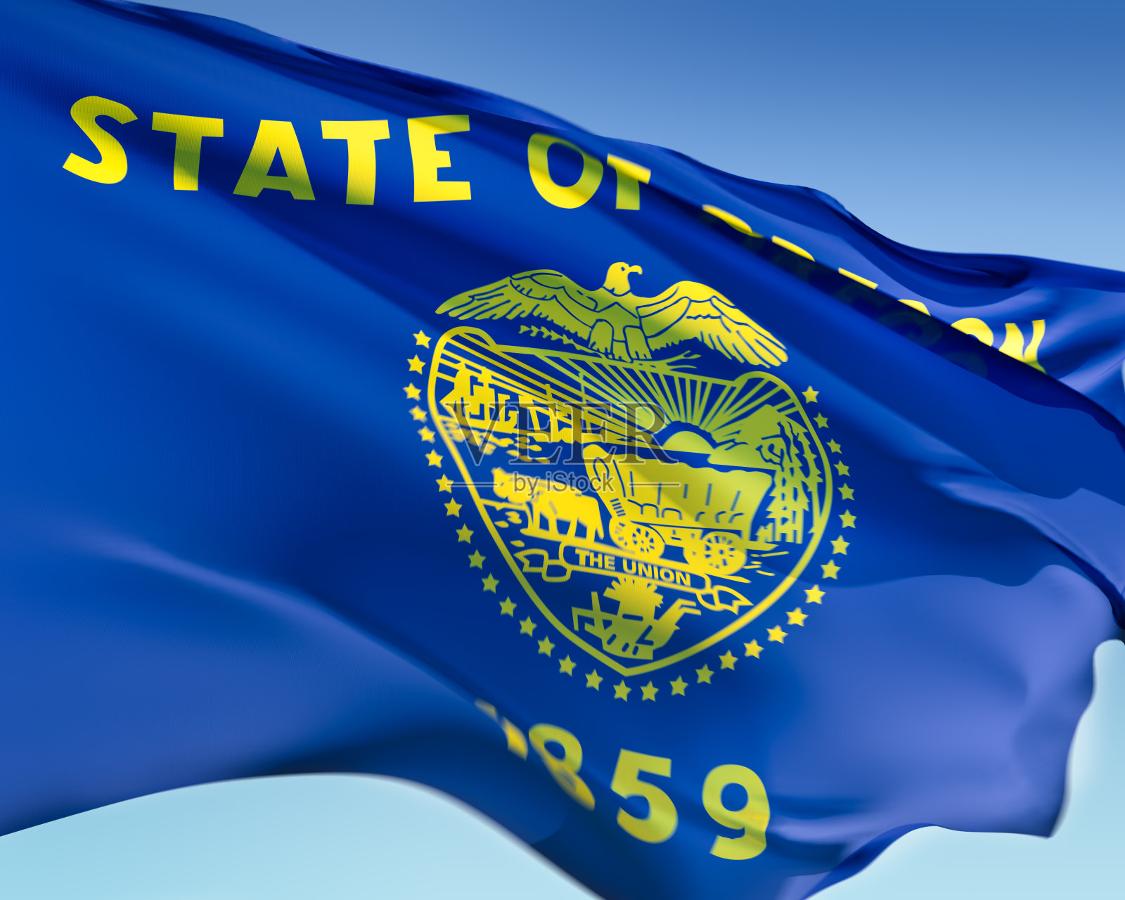 俄勒冈州旗照片摄影图片