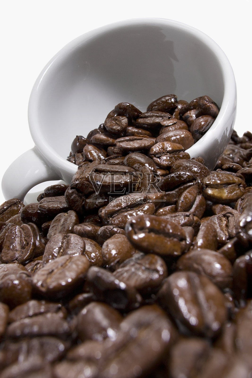 烤咖啡和一杯。照片摄影图片