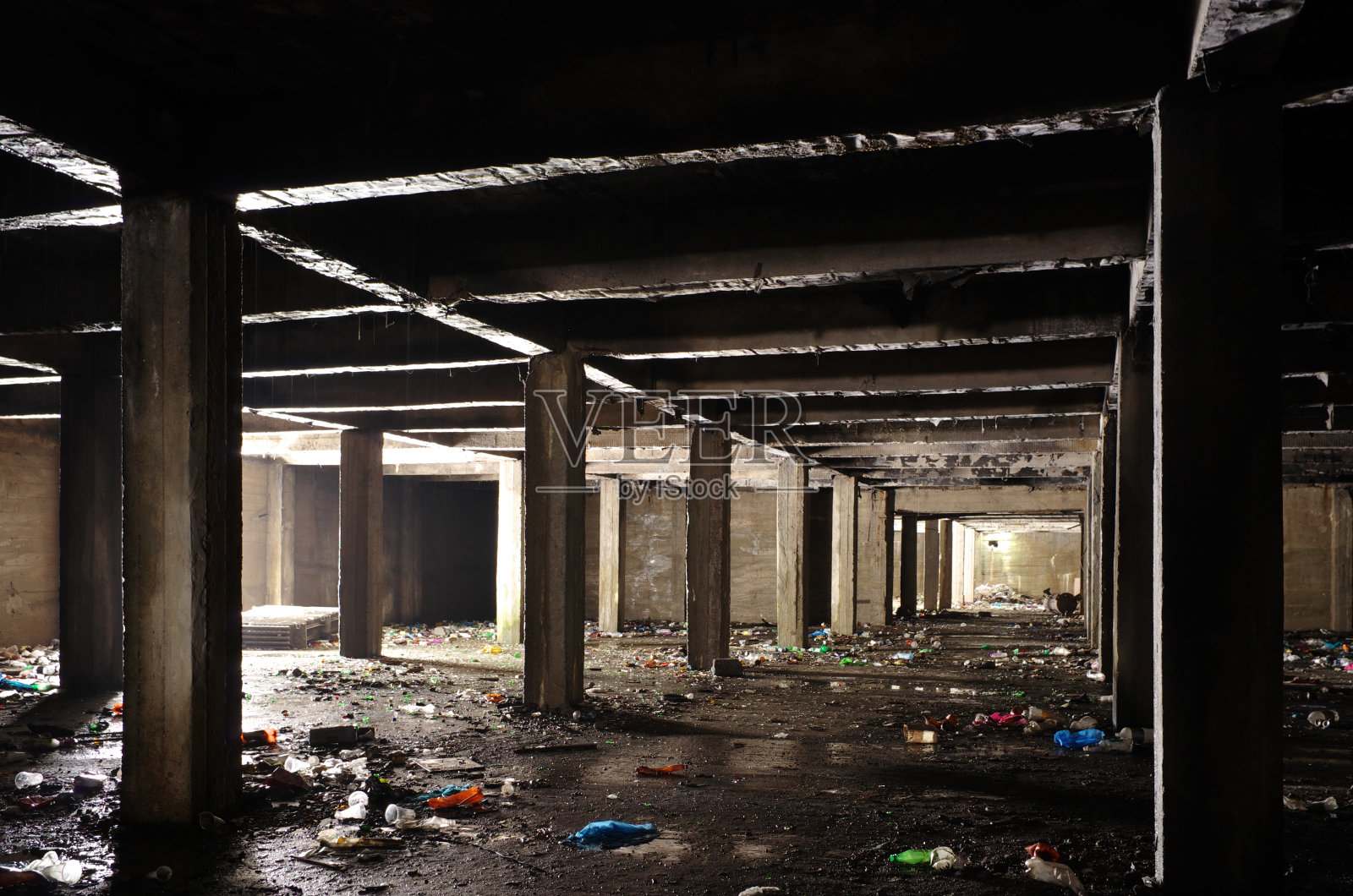 废墟的房间照片摄影图片