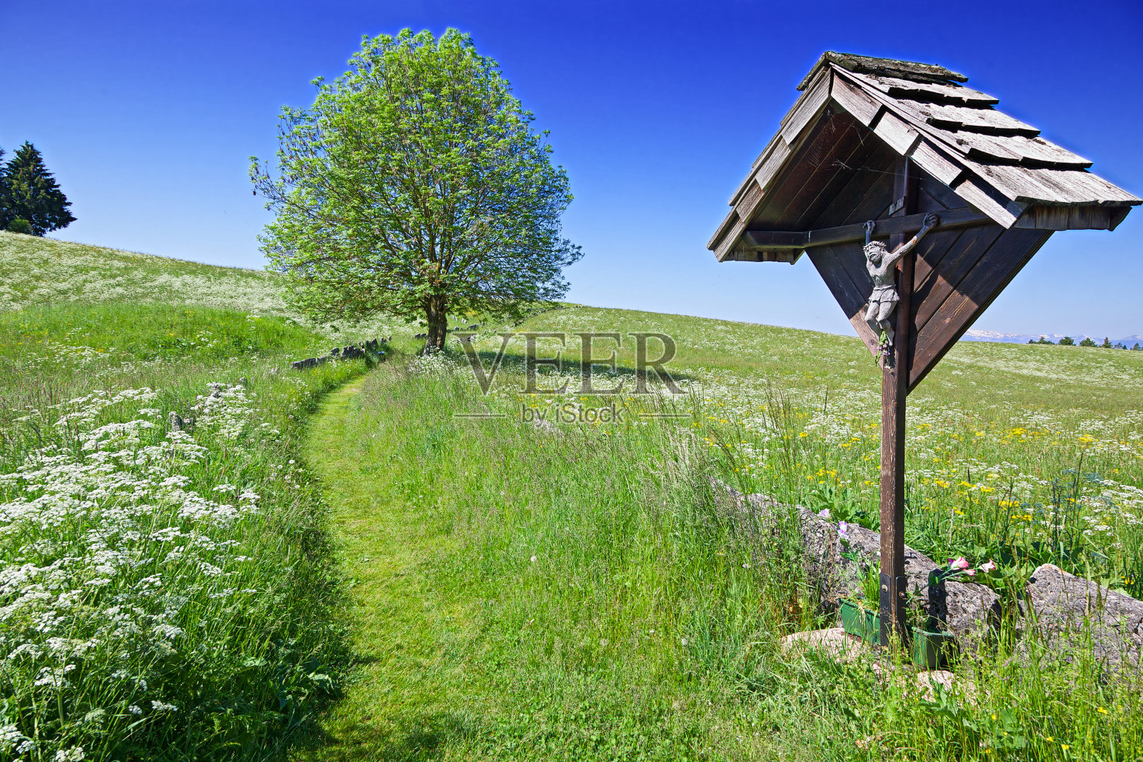 阿齐亚戈高原的景观。威尼托。意大利照片摄影图片
