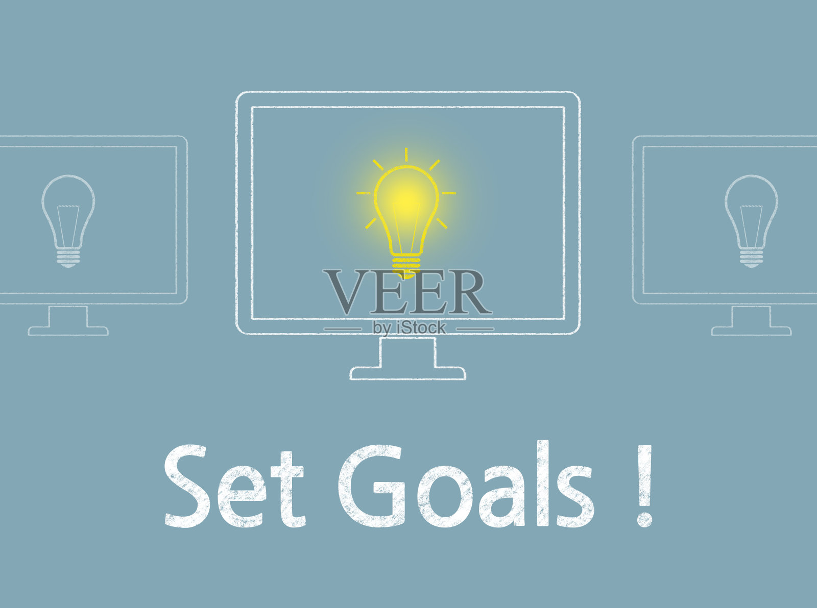 设定目标!-商业黑板背景照片摄影图片