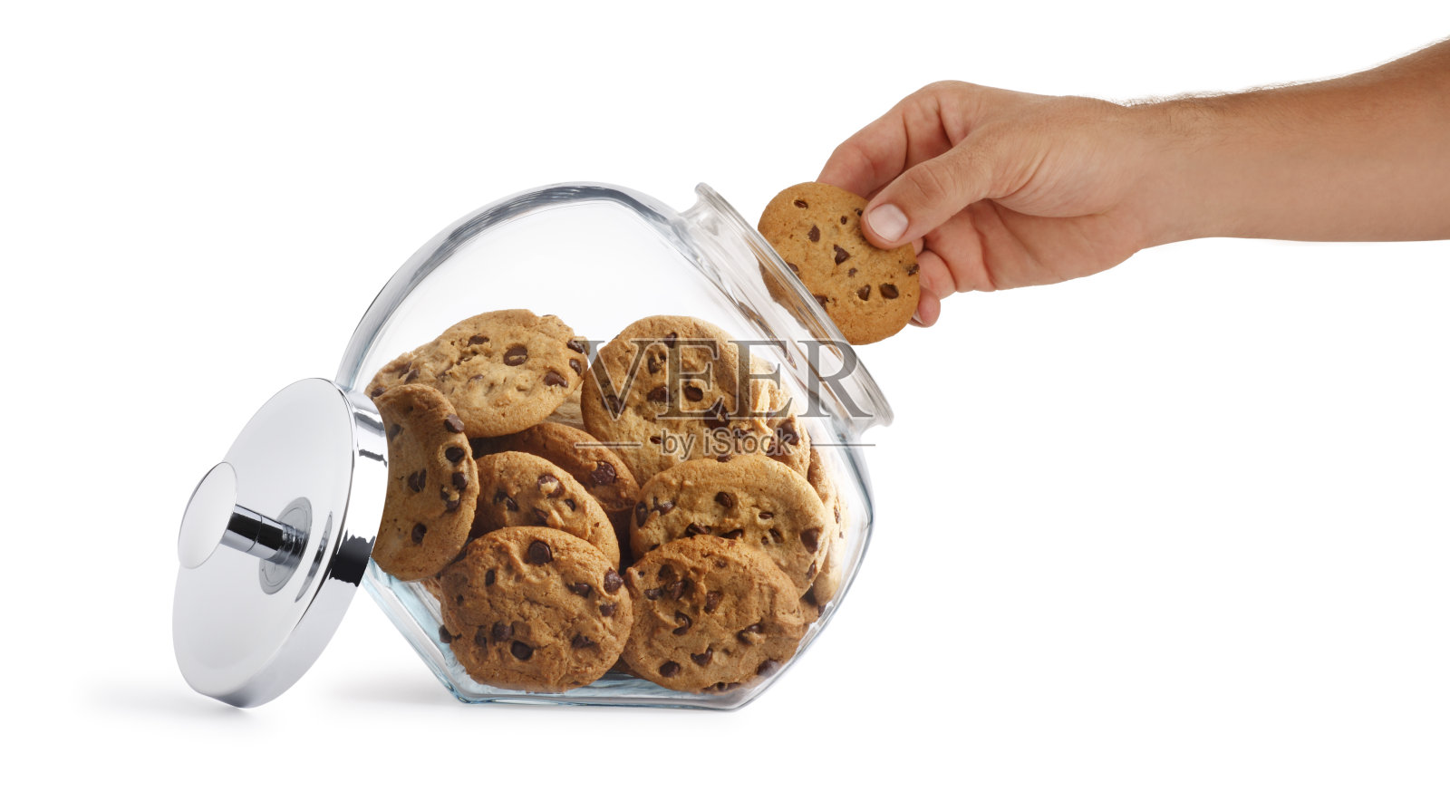 把饼干罐递过来照片摄影图片