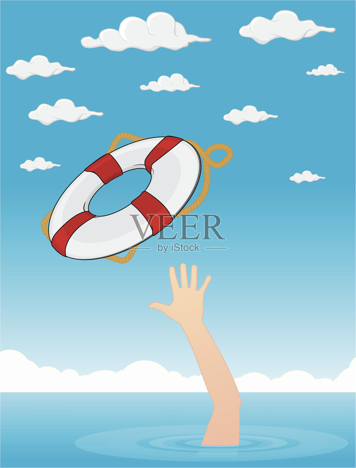 救命稻草插画图片素材