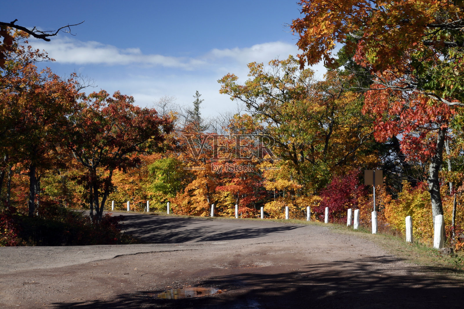 秋天的道路照片摄影图片