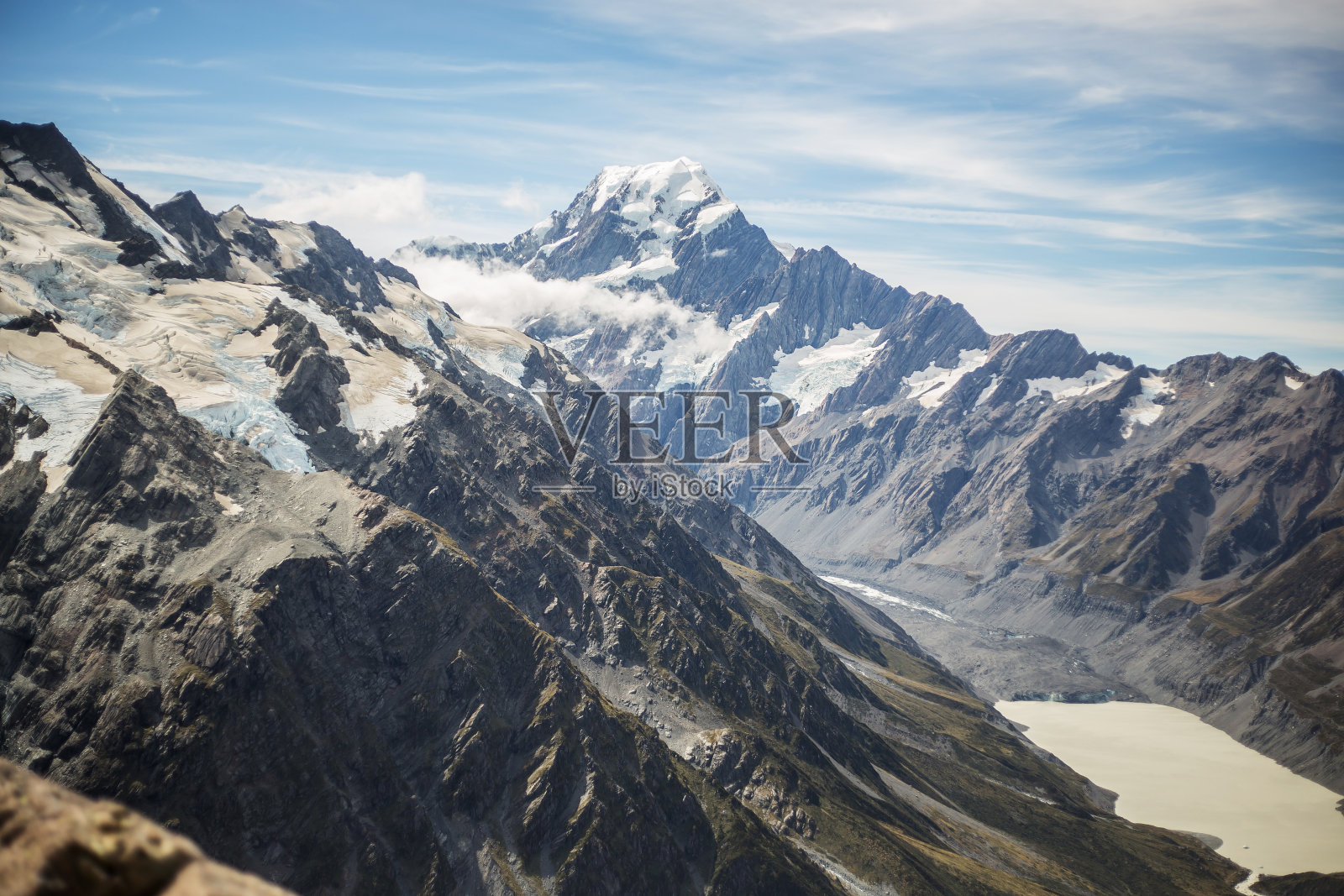 夏季白天库克山景色照片摄影图片