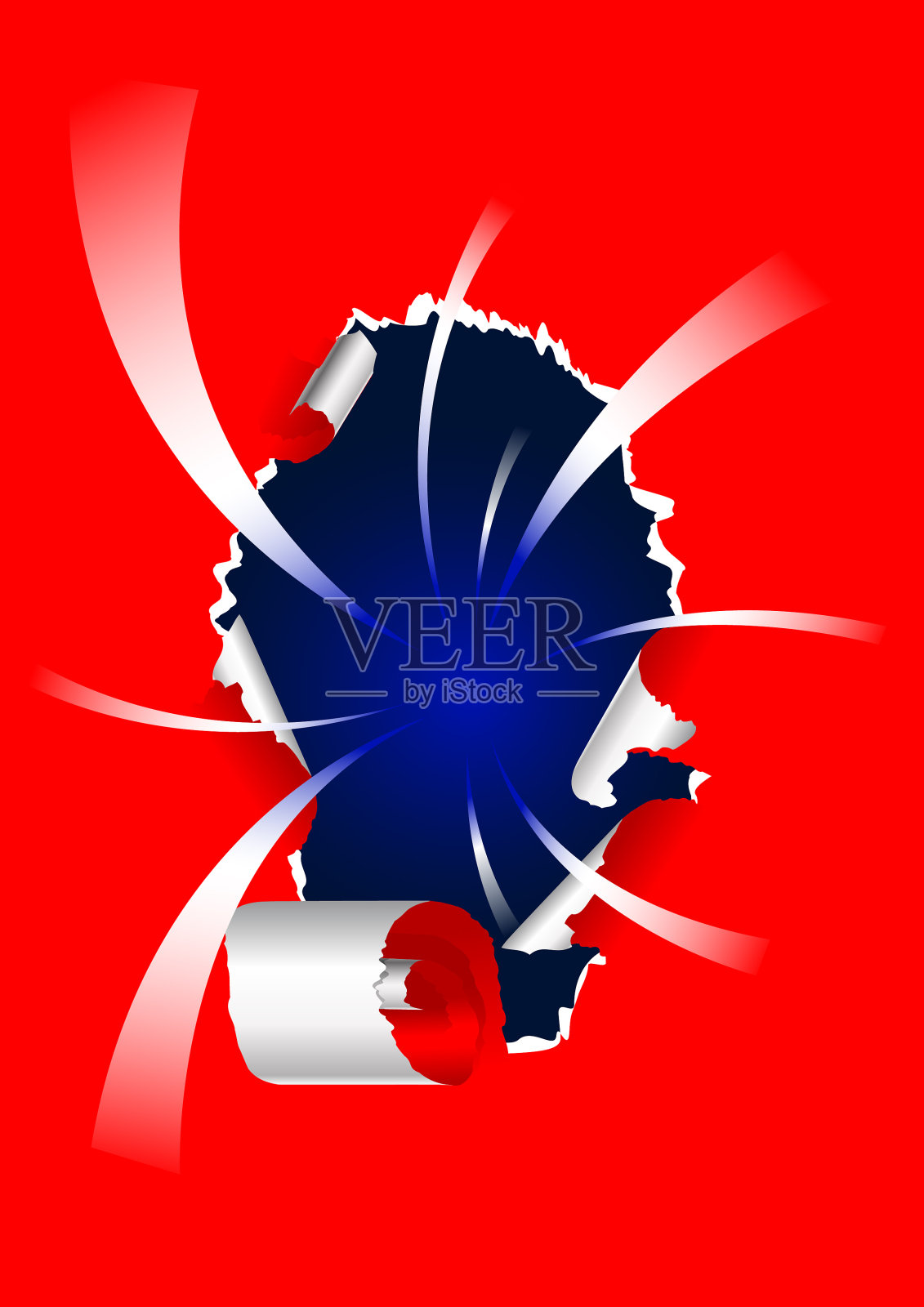 蓝洞2插画图片素材