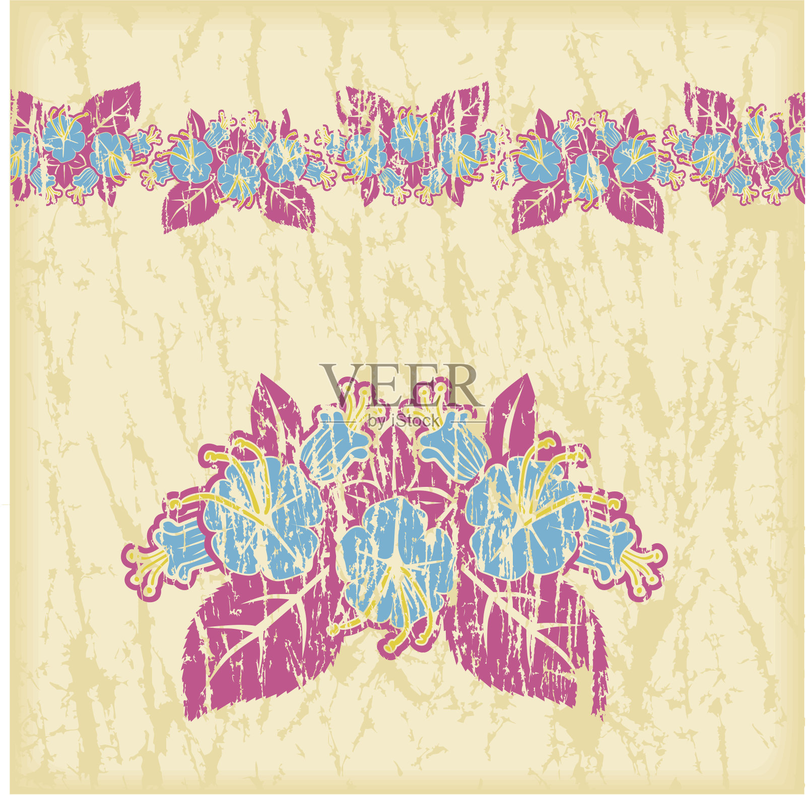 夏威夷枯燥乏味的系列插画图片素材