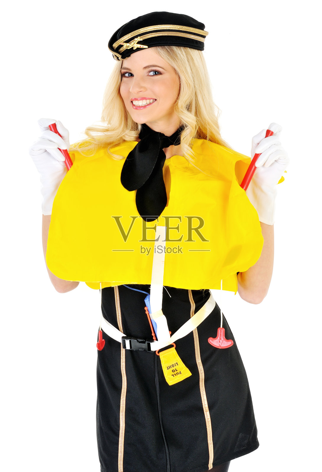 年轻美丽的空姐展示生活西方照片摄影图片