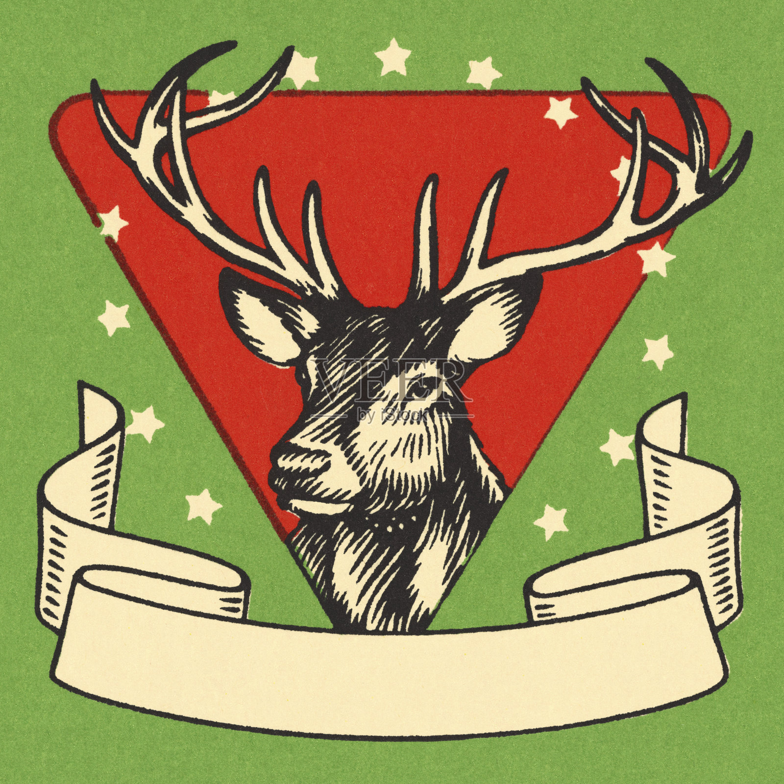 长着大角的鹿照片摄影图片