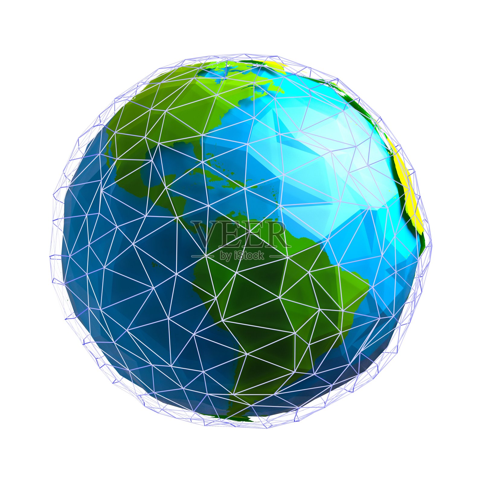 多边形的3 d世界照片摄影图片