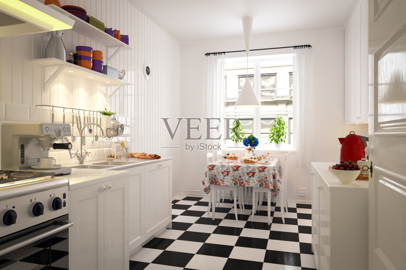 国内厨房内部照片摄影图片