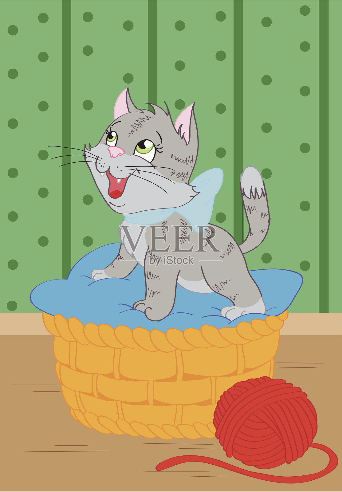 小猫插画图片素材