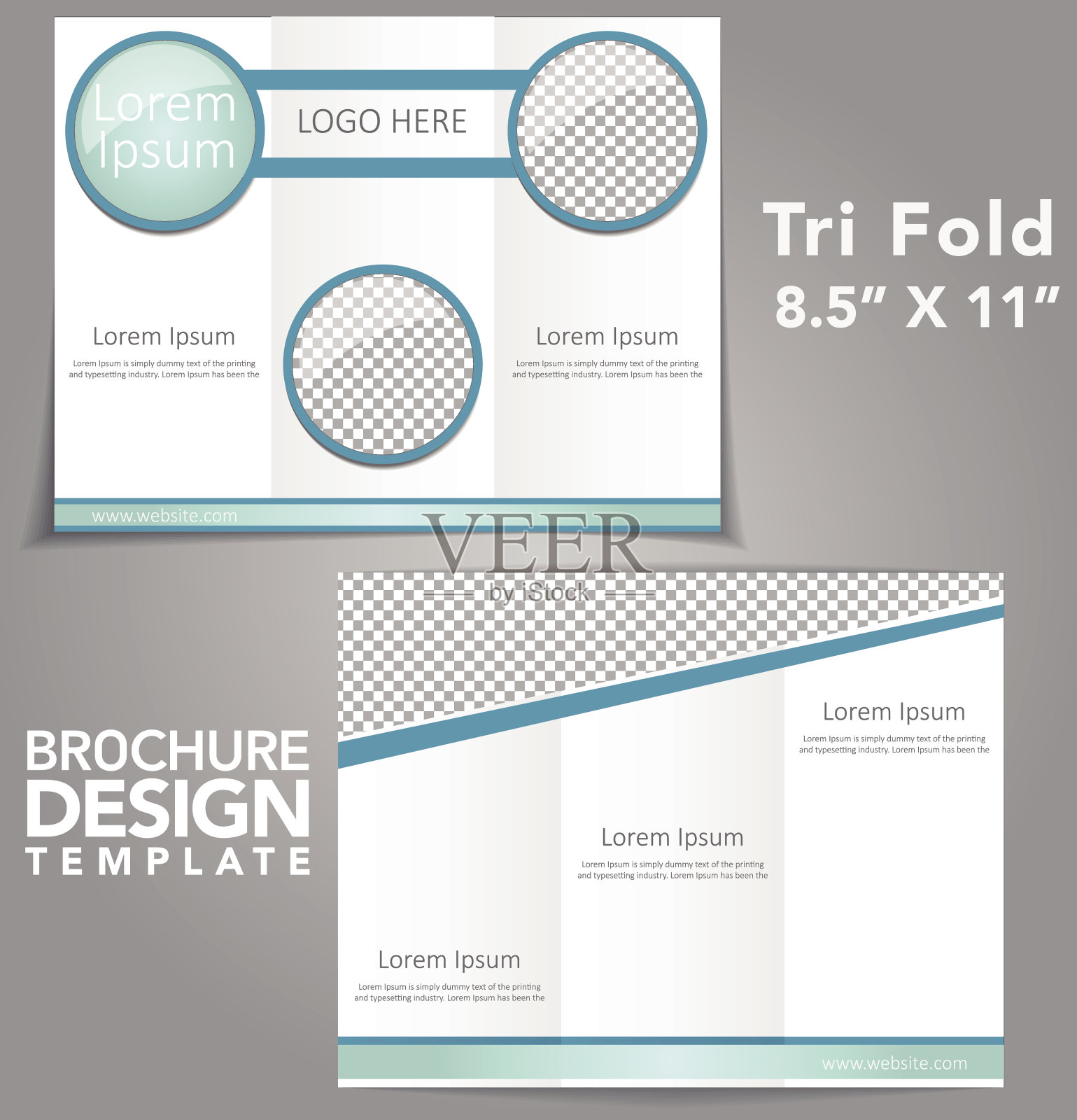 三折宣传册矢量设计设计模板素材