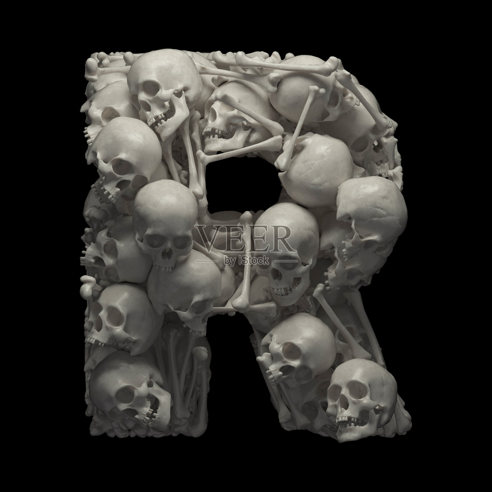 骷髅字体照片摄影图片