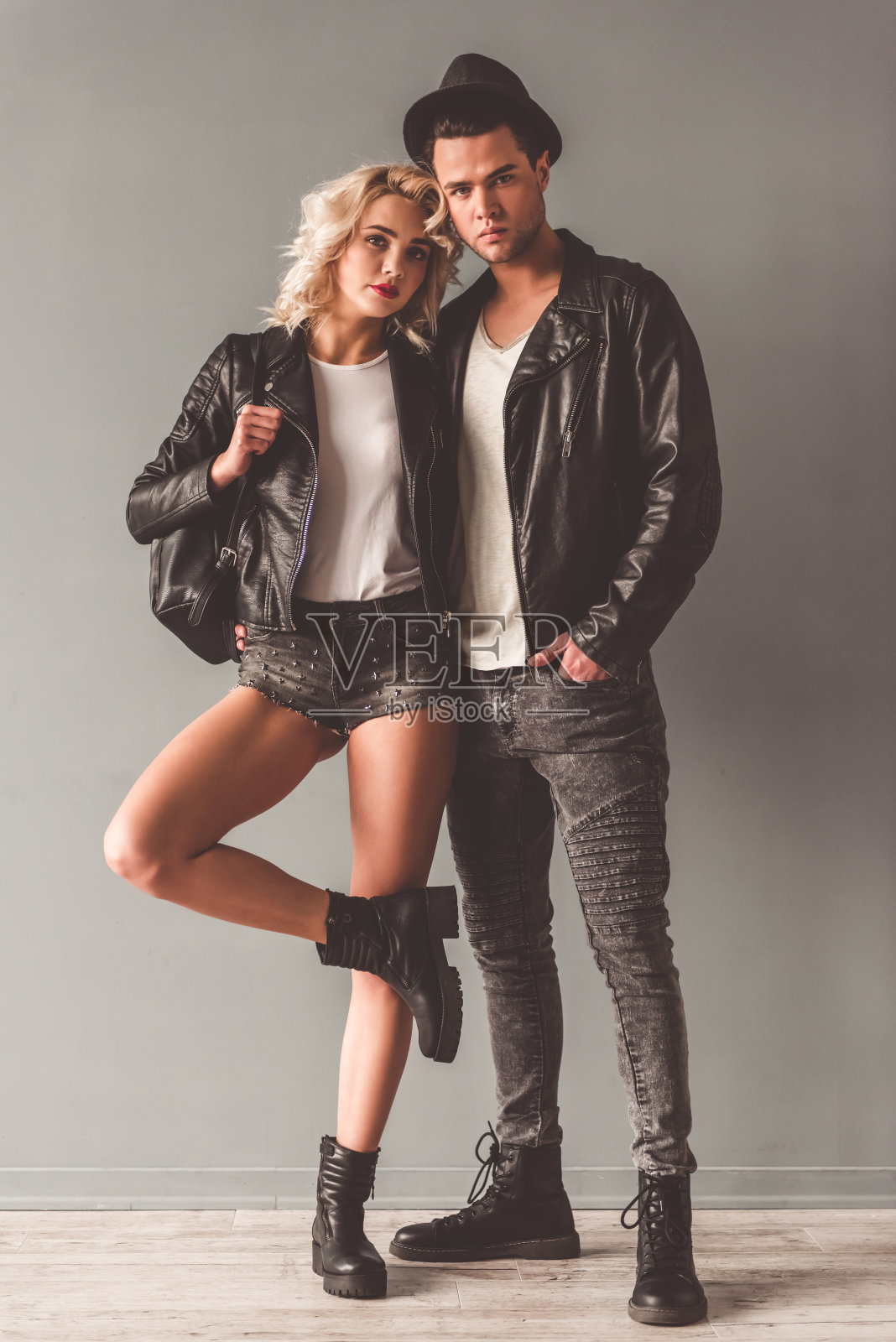 时尚的年轻夫妇照片摄影图片