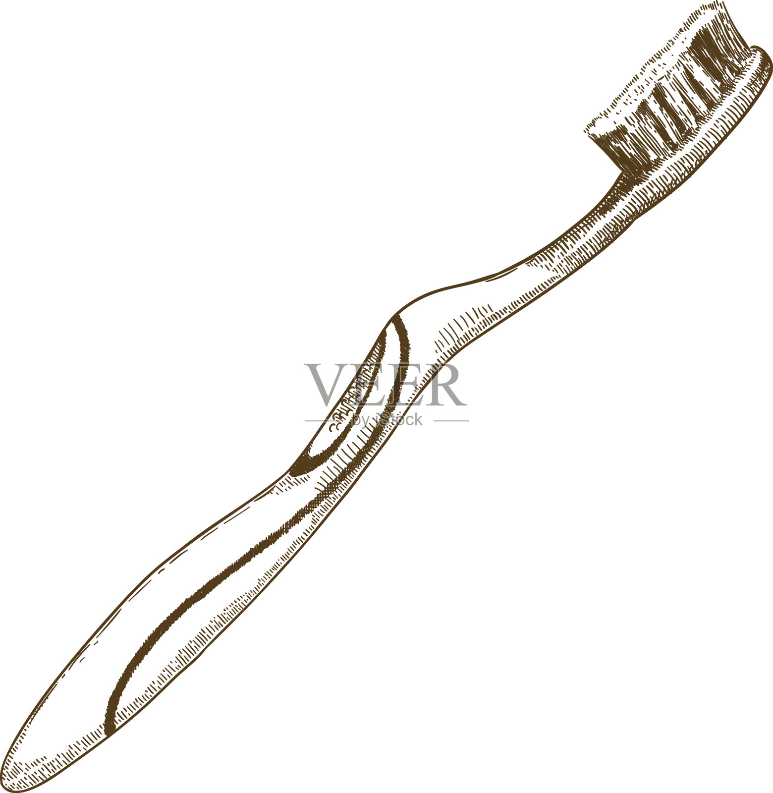 牙刷雕刻插图插画图片素材