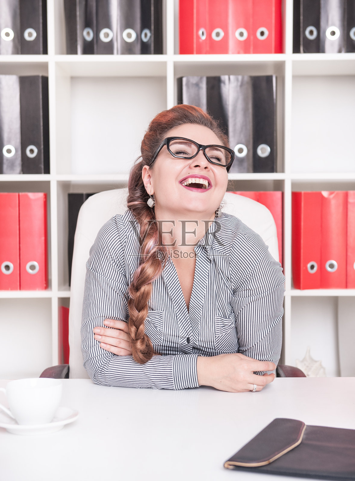 快乐的女商人笑照片摄影图片