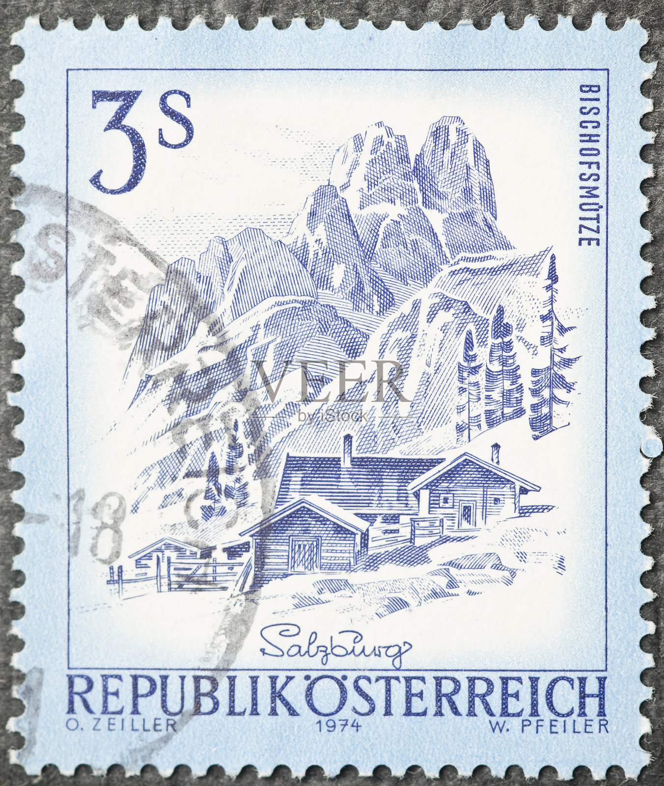 奥地利山邮票照片摄影图片