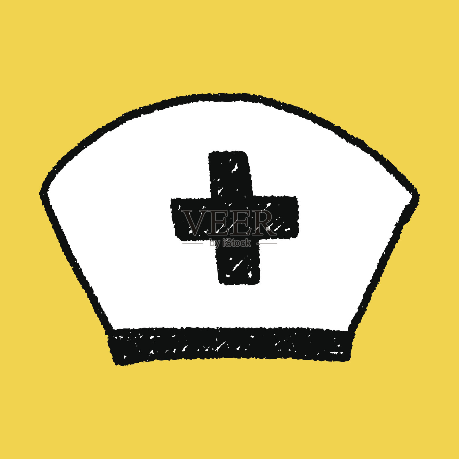 护士帽涂鸦插画图片素材