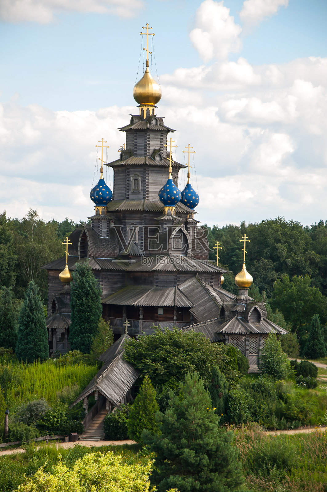 木制俄罗斯教堂照片摄影图片
