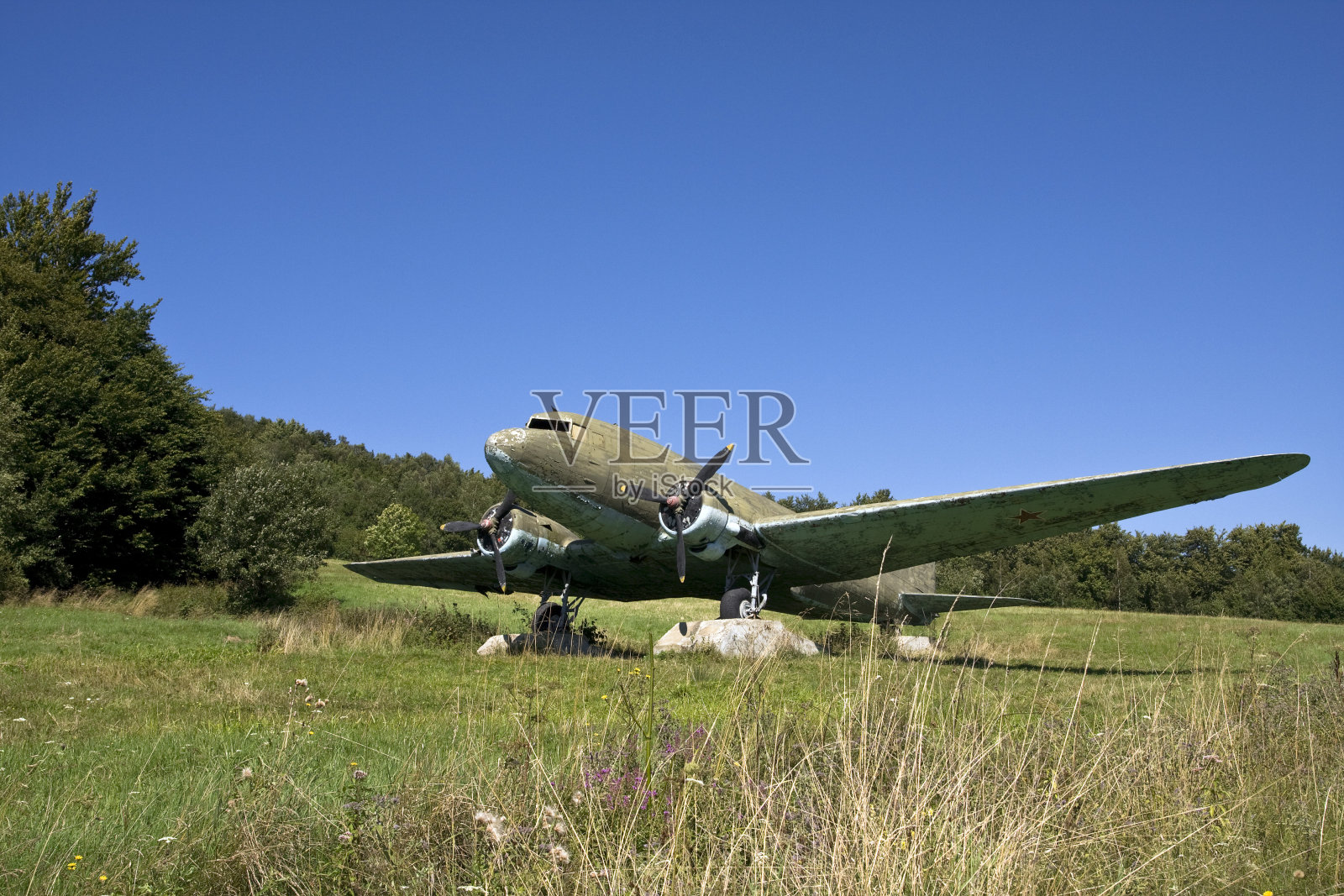 旧的俄罗斯飞机照片摄影图片