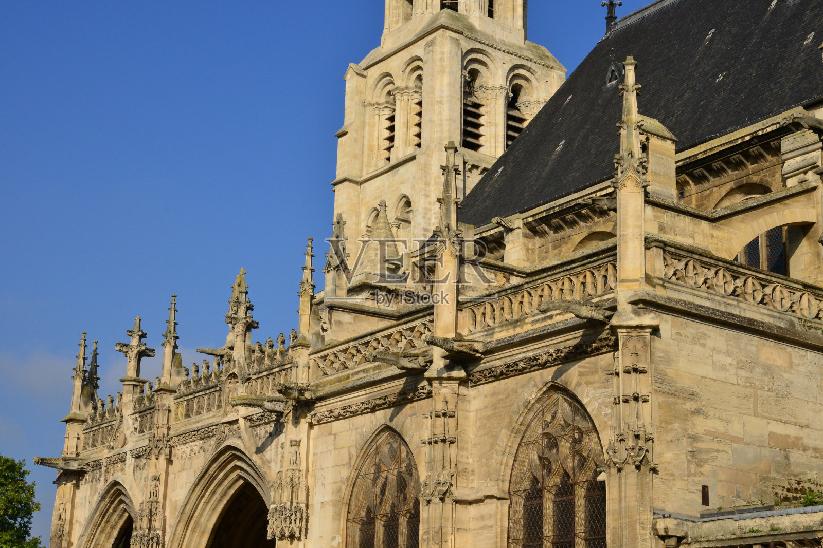 法国,风景如画的城市泊西照片摄影图片