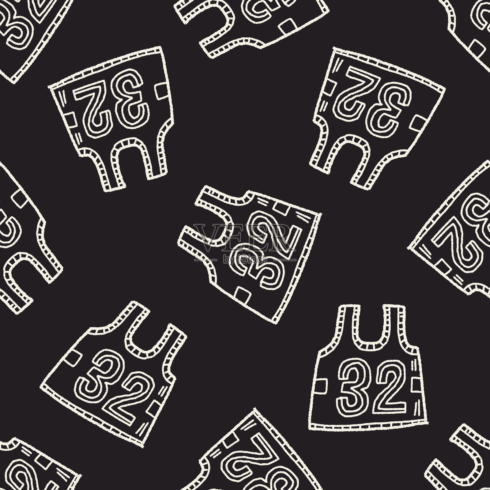 涂鸦泽西无缝图案背景插画图片素材