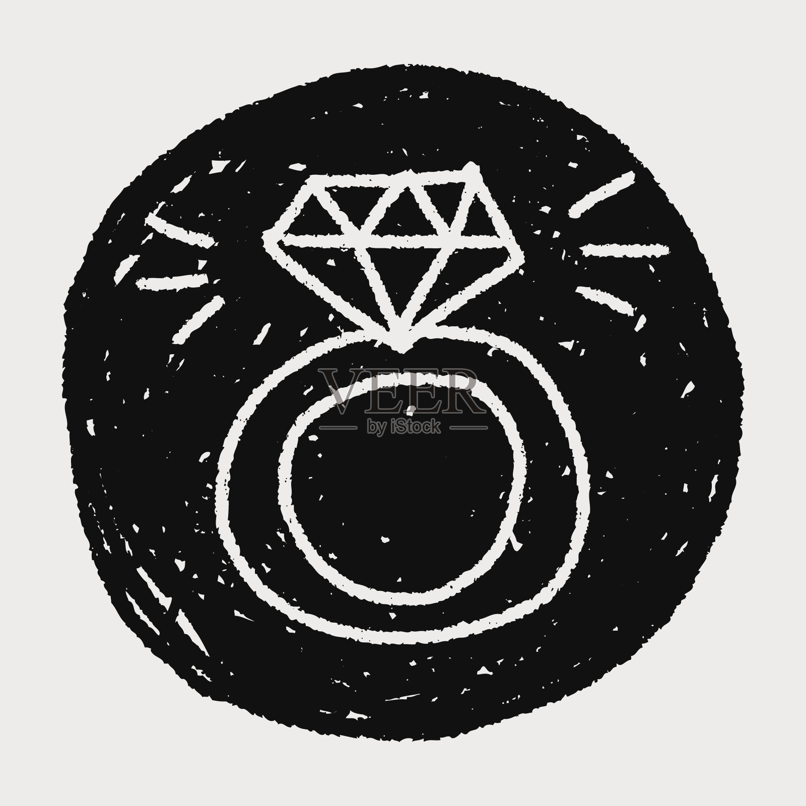 钻石戒指涂鸦插画图片素材