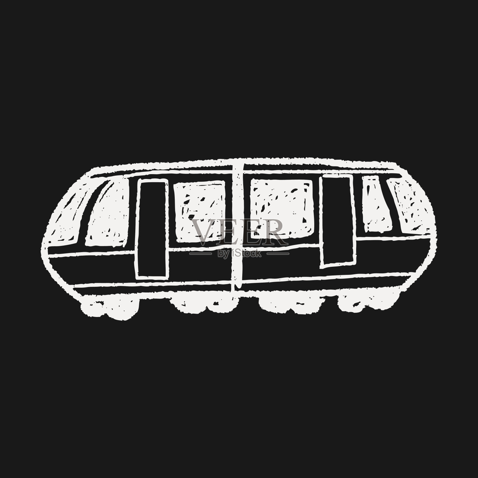 列车涂鸦插画图片素材