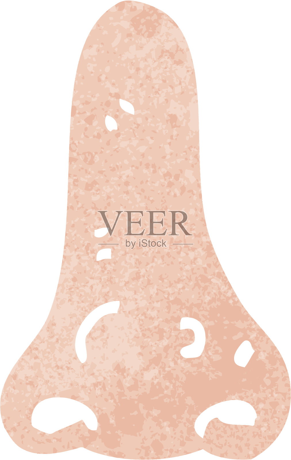 复古卡通鼻子符号插画图片素材