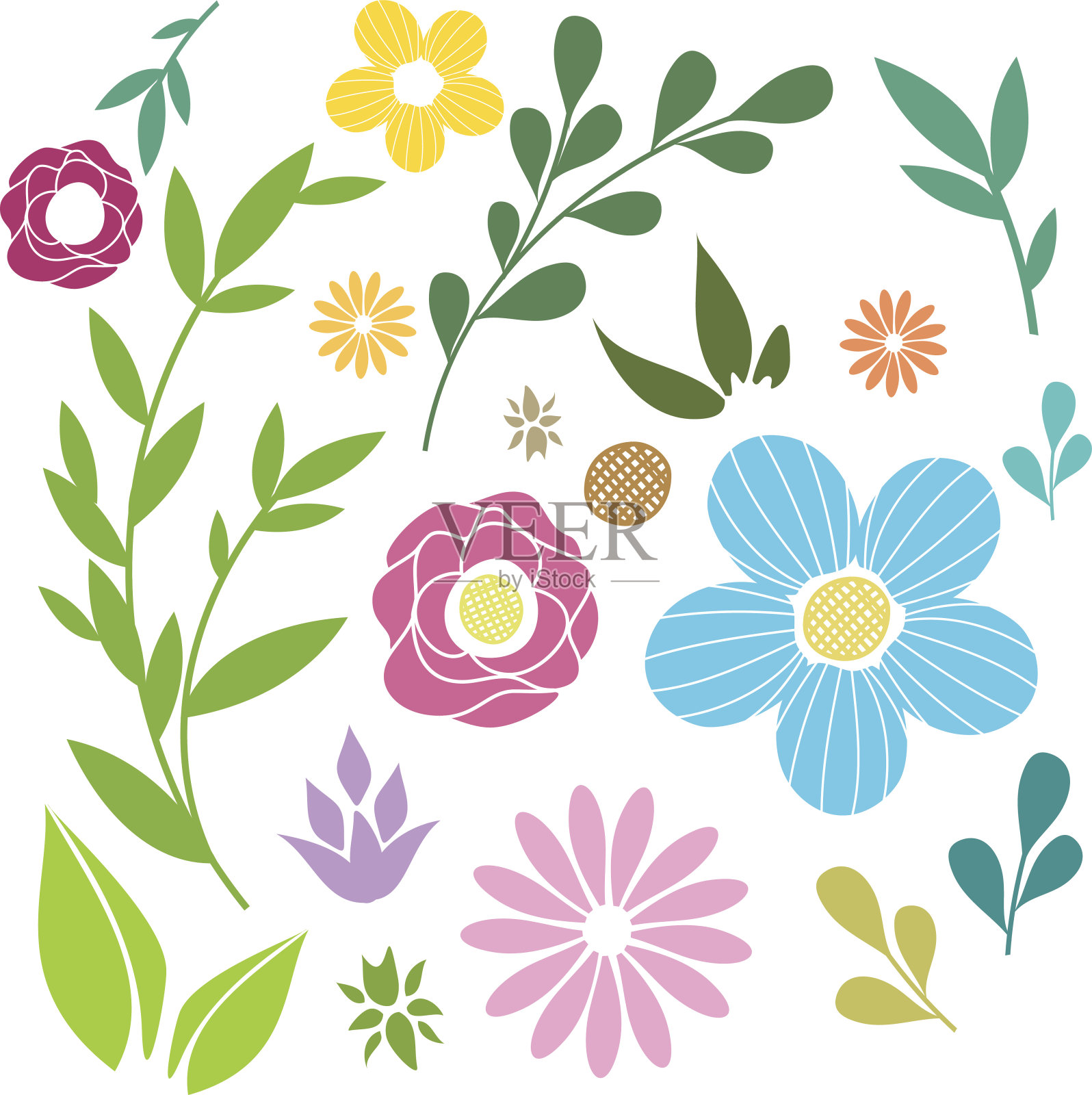 花插画图片素材